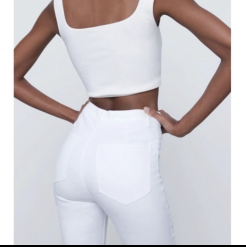 Zara White Jeans